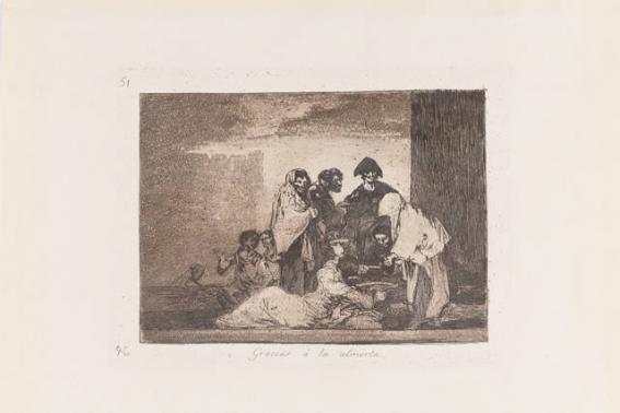 Aguafuerte de Goya. Serie Los desastres de la guerra