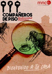 Cartel de la exposición "Compañeros de piso" en el MNCN