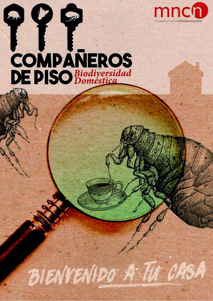 Cartel de la exposición "Compañeros de piso" en el MNCN