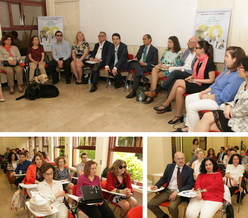 Collage de imágenes de los dos días de jornadas de gestores de servicios 