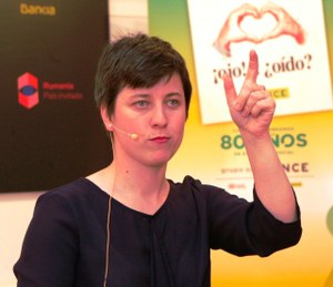 Raquel durante su intervención