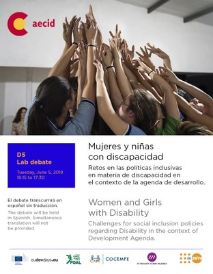 Invitación de la AECID al Lab Debate sobre Mujeres  y Niñas con Discapacidad