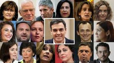 Rostros del nuevo gobierno de Pedro Sánchez