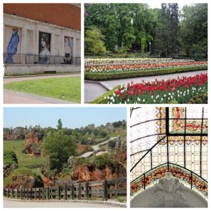 Collage con espacios naturales y culturales accesibles