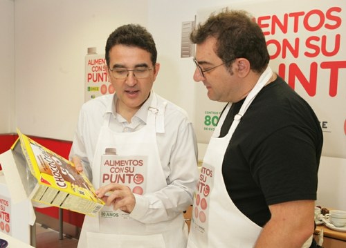 Andrés Ramos y Sergio Fernández durante el rodaje del skecht