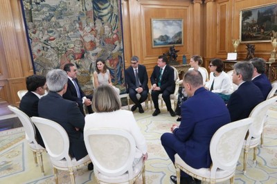 Momento de la reunión en Zarzuela