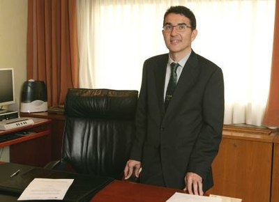 Andrés Ramos, en su despacho en la Dirección General de la ONCE