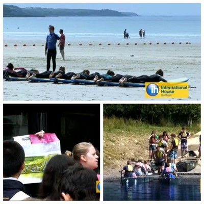Collage de imágenes con las actividades deportivas que desarrolla el centro Share Adventure de Irlanda