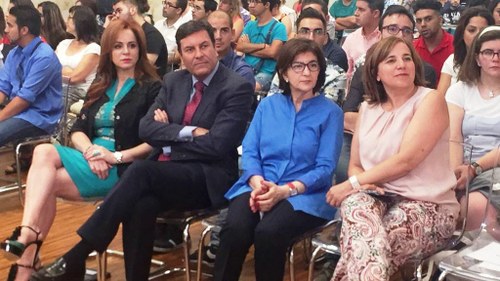 De izquierda a derecha, Silvia Clemente, Carlos Fernández Carriedo, Begoña Grijalvo y Mar Fresno