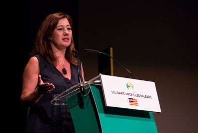 La presidenta balear, Francina Armengol, durante su intervención en el acto