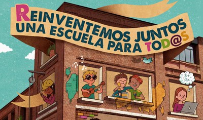 Cartel del 34 Consurco Escolar ONCE sobre la escuela inclusiva