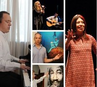 Collage de imágenes de varios artistas afiliados