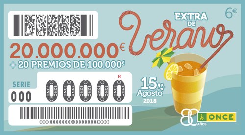 Cupón del Sorteo Extraordinario de Verano 2018