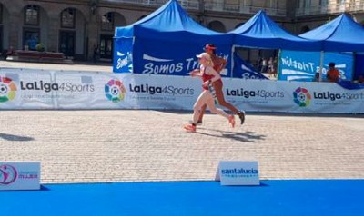 Susana Rodríguez durante la carrera