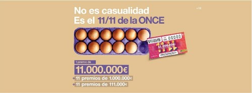 Imagen de la campaña promocional de este año para el sorteo del 11 del 11