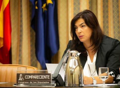 Mª José Rienda durante su comparecencia en el Congreso de los Diputados