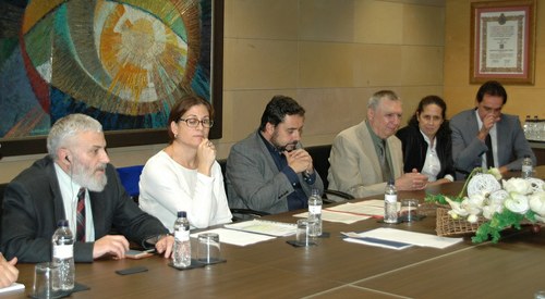 De izda. a dcha. Xavi Grau, Bárbara Martín, Francesc Iglesies, Wolfgang Angermann, Ana Peláez y Enric Botí