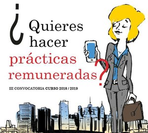 Infografía alusiva a la convocatoria de prácticas remuneradas