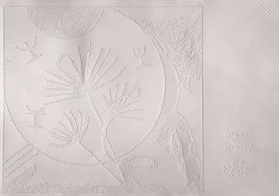 Haiku con ilustración en braille