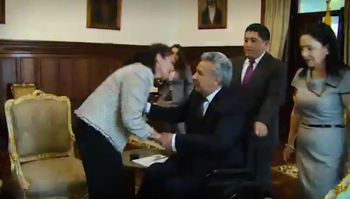 Saludo del presidente a la delegación española