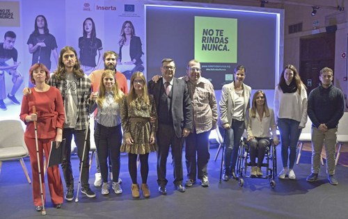 Foto de familia en la presentación de Atocha