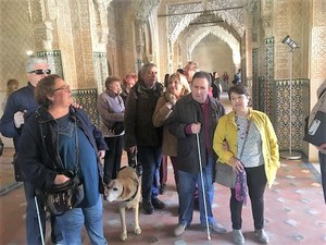 El grupo de afiliados visitando la Alhambra