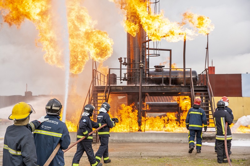 Curso práctico de extinción de incendios en Brunete