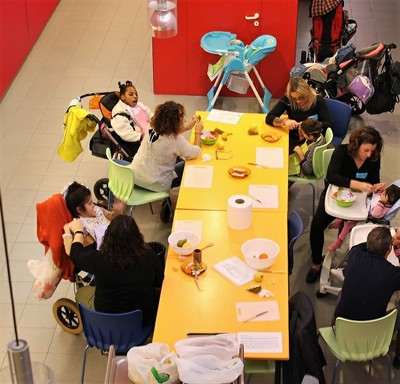 Todos los participantes compartieron la hora del almuerzo