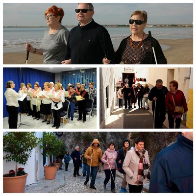 Composición con varias imágenes de vacaciones sociales