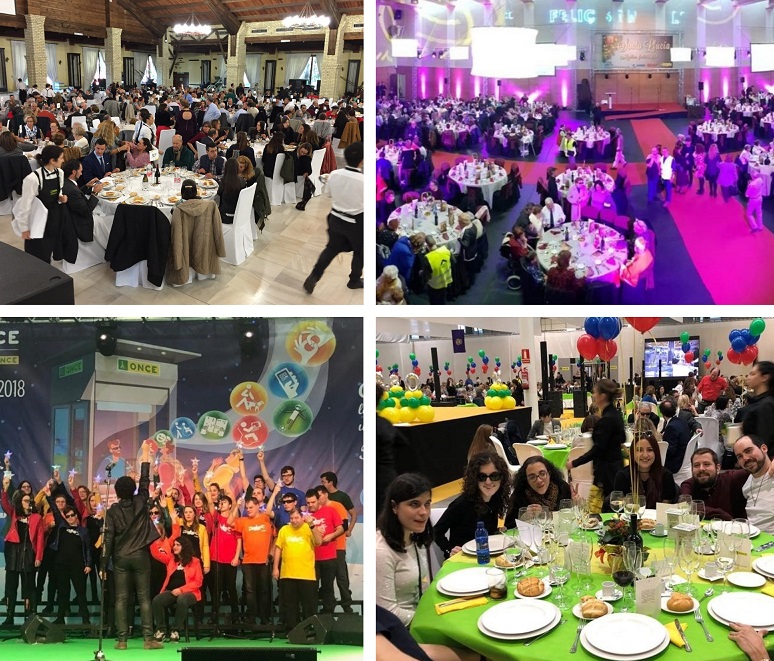 Collage de fiestas en Sevilla, Cataluña, Valencia y Castilla y León