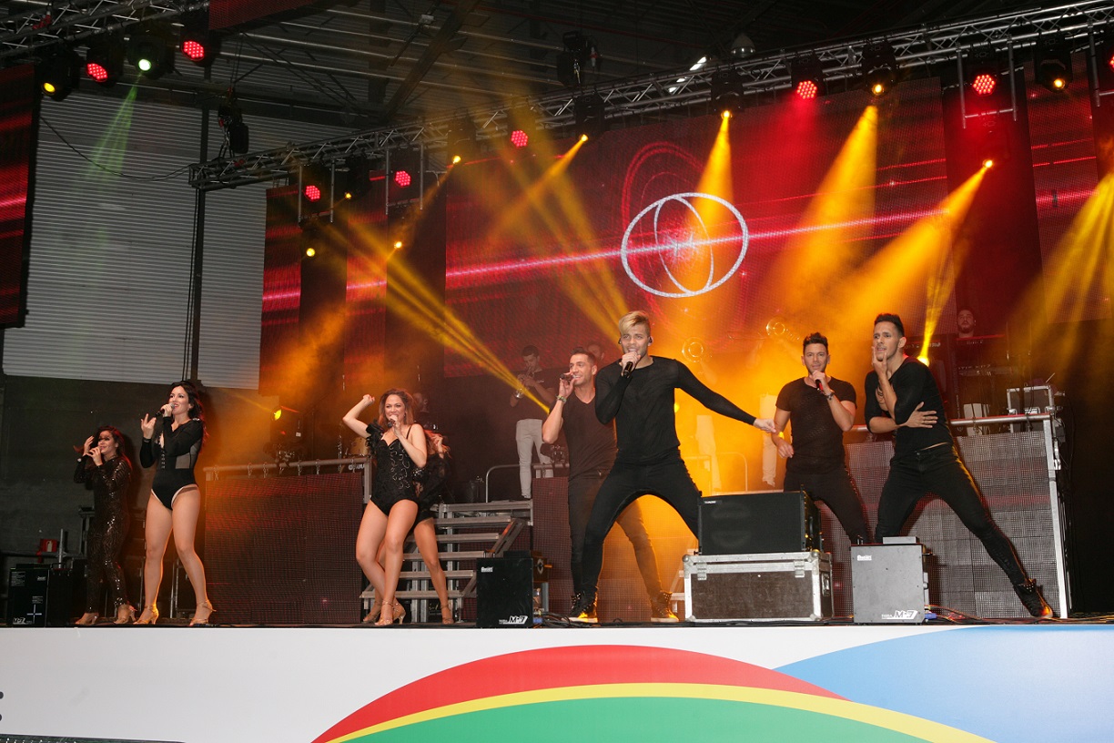 Orquesta Vulkano, en el momento del baile