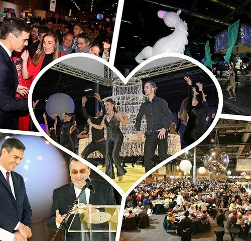 Collage de imágenes de la gran fiesta en Madrid