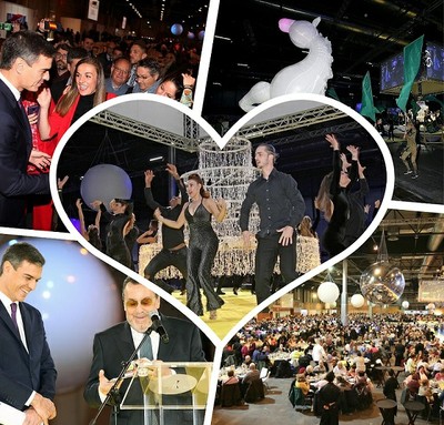Collage de imágenes de la gran fiesta en Madrid