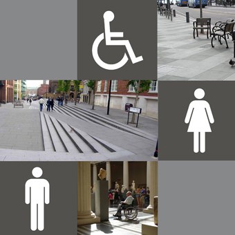 Composición con variios elementos de accesibilidad