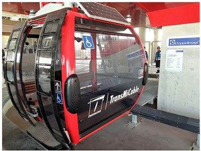 Una de las cabinas del nuevo teleférico bogotano