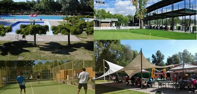 Collage de imágenes de las instalaciones de ILUNION en Somontes