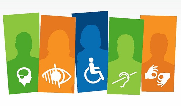 Logos de los distintos tipos de discapacidad