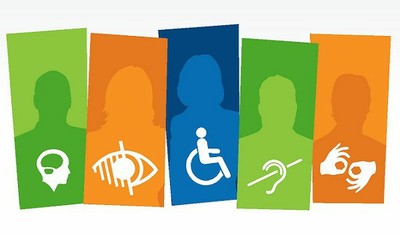 Logos de los distintos tipos de discapacidad