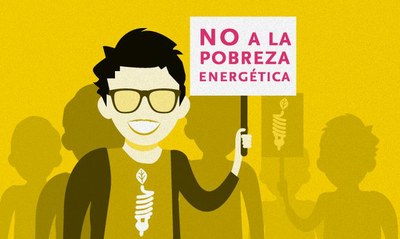 Reproducción de uno de los carteles de la campaña contra la pobreza energética