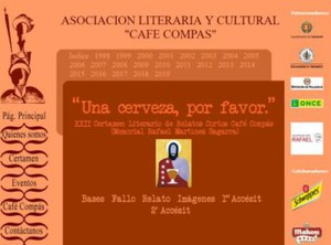 Convocatoria en la web de Café Compás