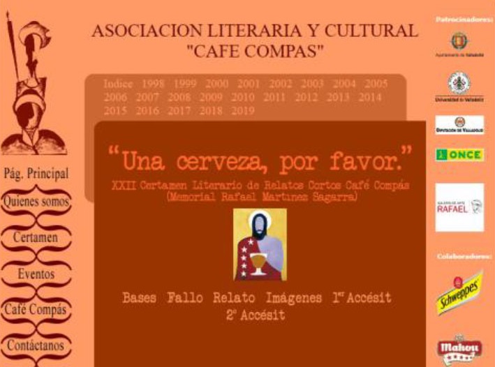 Convocatoria en la web de Café Compás