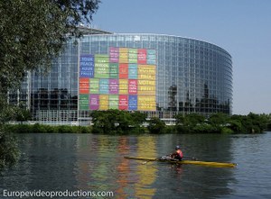 Imagen exterior del Palamento Europeo en Estrasburgo