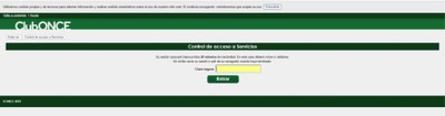 Pantallazo de la intranet ClubOnce, apartado Gestión de Servicios