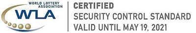 Sello de certificación de seguridad de la Asociación Mundial de Loterías
