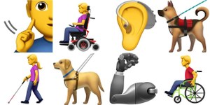 Emojis de Apple sobre discapacidad