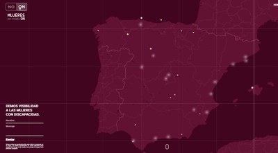 Imagen de la página de apertura de la web 'Mujeres en modo ON' que impulsa Inserta-Fundación ONCE