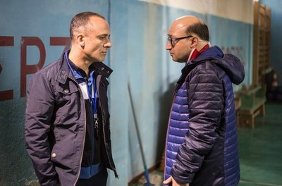 Vidal (a la derecha), con Javier Gutiérrez, en una escena de la película