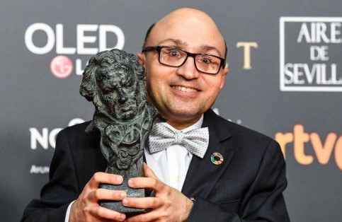 Vidal, recogiendo su premio en la gala de los Goya
