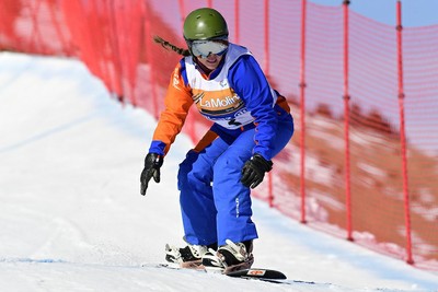 Astrid Fina durante un descenso en las pruebas de La Molina