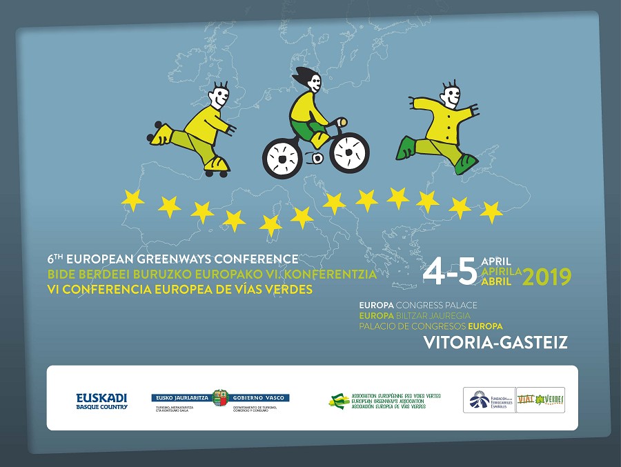 Cartel de la VI Conferencia de Vías Verdes en Vitoria-Gasteiz